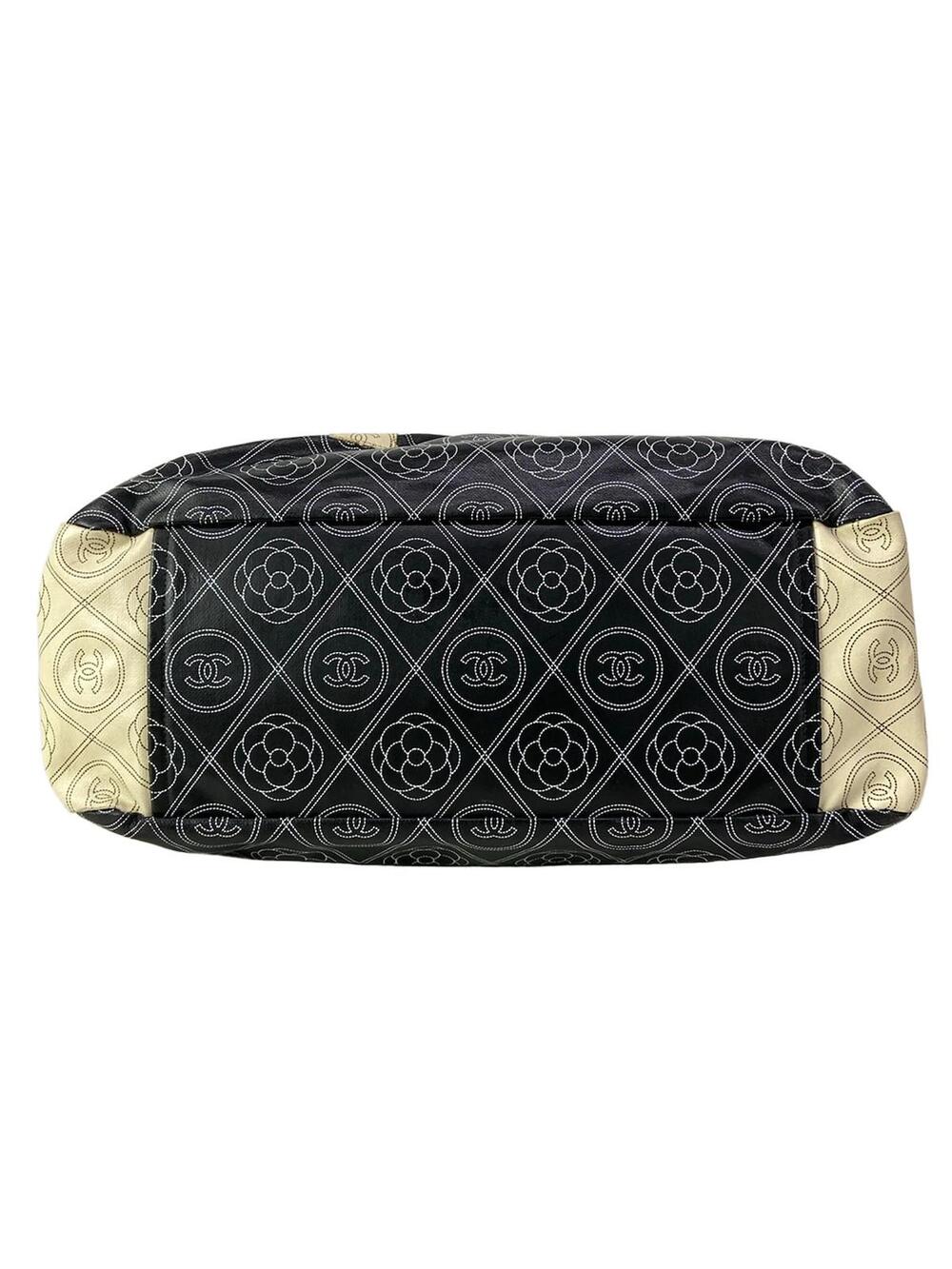 Chanel Large Shopping Bag Black Cream #310325C20B - Picture 5 of 15
